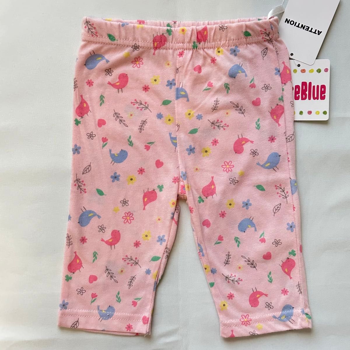 新品　Tシャツ　パンツ　90cm 2つセット　女の子　花柄　小鳥柄　可愛い　パジャマ ルームウェア ピンク