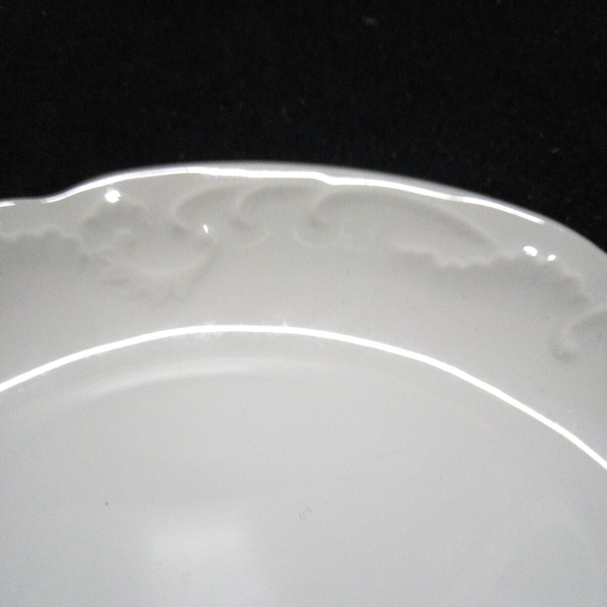 OKURA 大倉陶園 洋食器 小皿 ケーキ皿 デザート皿 ブルーローズ 金彩 5客セット 直径約15cm _画像4