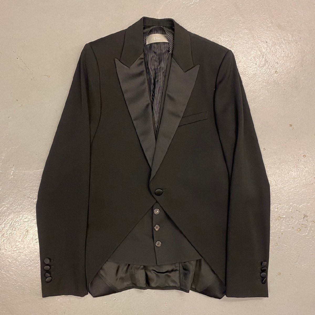 ☆Dior Homme ディオール オム☆04SS エディ期 燕尾 タキシード スモーキング テーラード ジャケット ベストセット jacket 4EH2021622_画像1