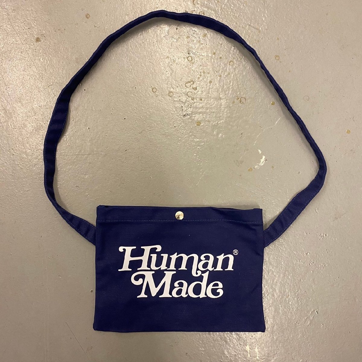 ☆HUMAN MADE × Girls Don’t Cry ヒューマンメイド × ガールズドントクライ☆コラボ キャンバス サコッシュ canvas sacoche navyの画像2