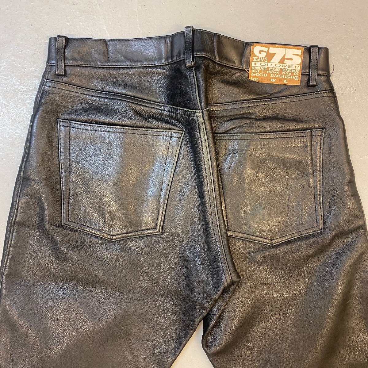 ☆GOOD ENOUGH グッドイナフ☆アーカイブ メンズ レザーパンツ G75 JEANS Archives Men's Leather Pants_画像6