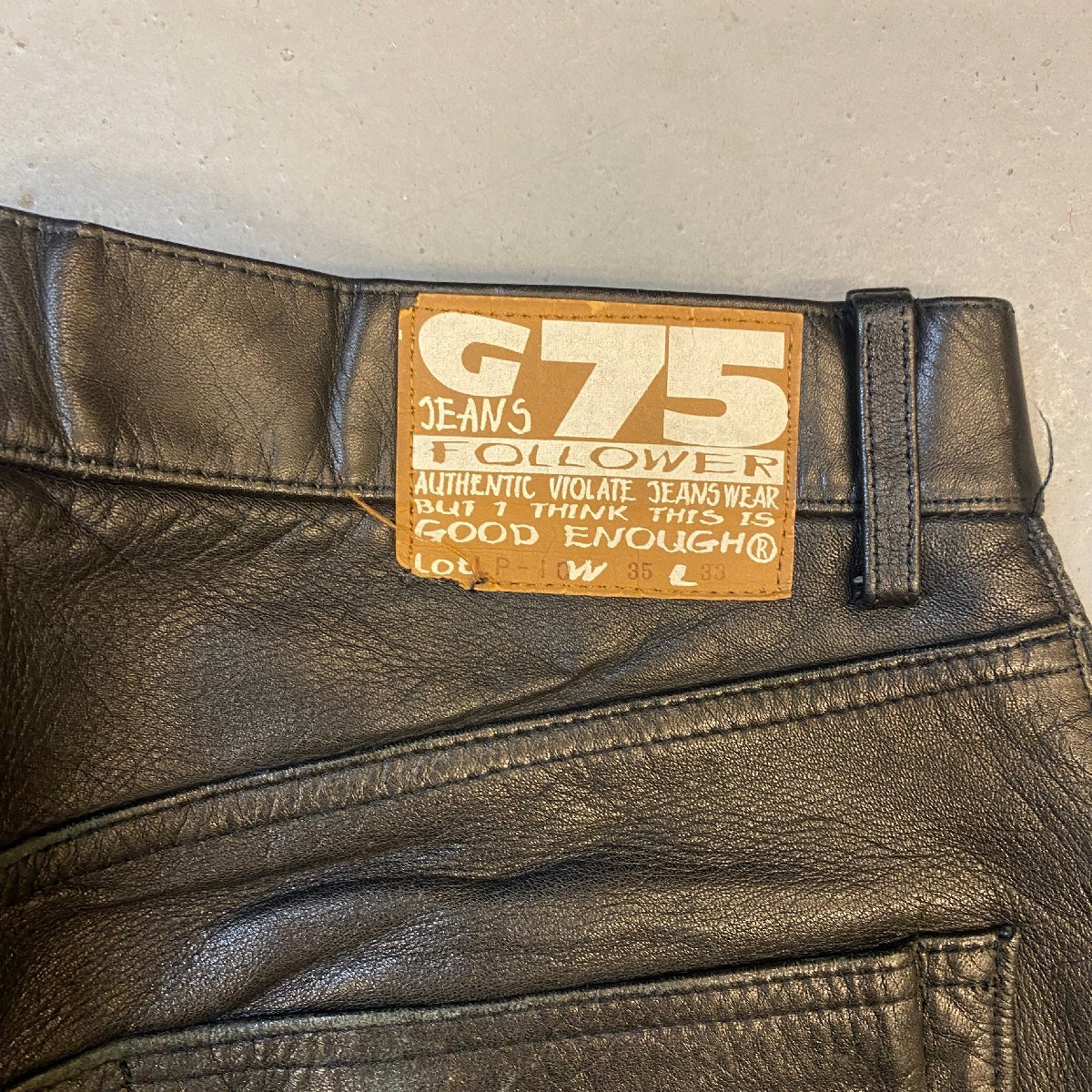 ☆GOOD ENOUGH グッドイナフ☆アーカイブ メンズ レザーパンツ G75 JEANS Archives Men's Leather Pants_画像7