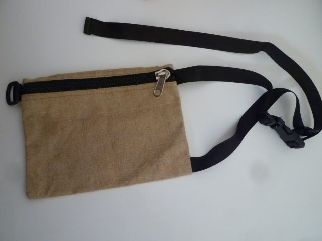  prompt decision almost unused sakoshu smaller shoulder bag flax 100% diagonal .. pochette 2wayhemp material Mini men's lady's light weight travel linen beautiful goods 