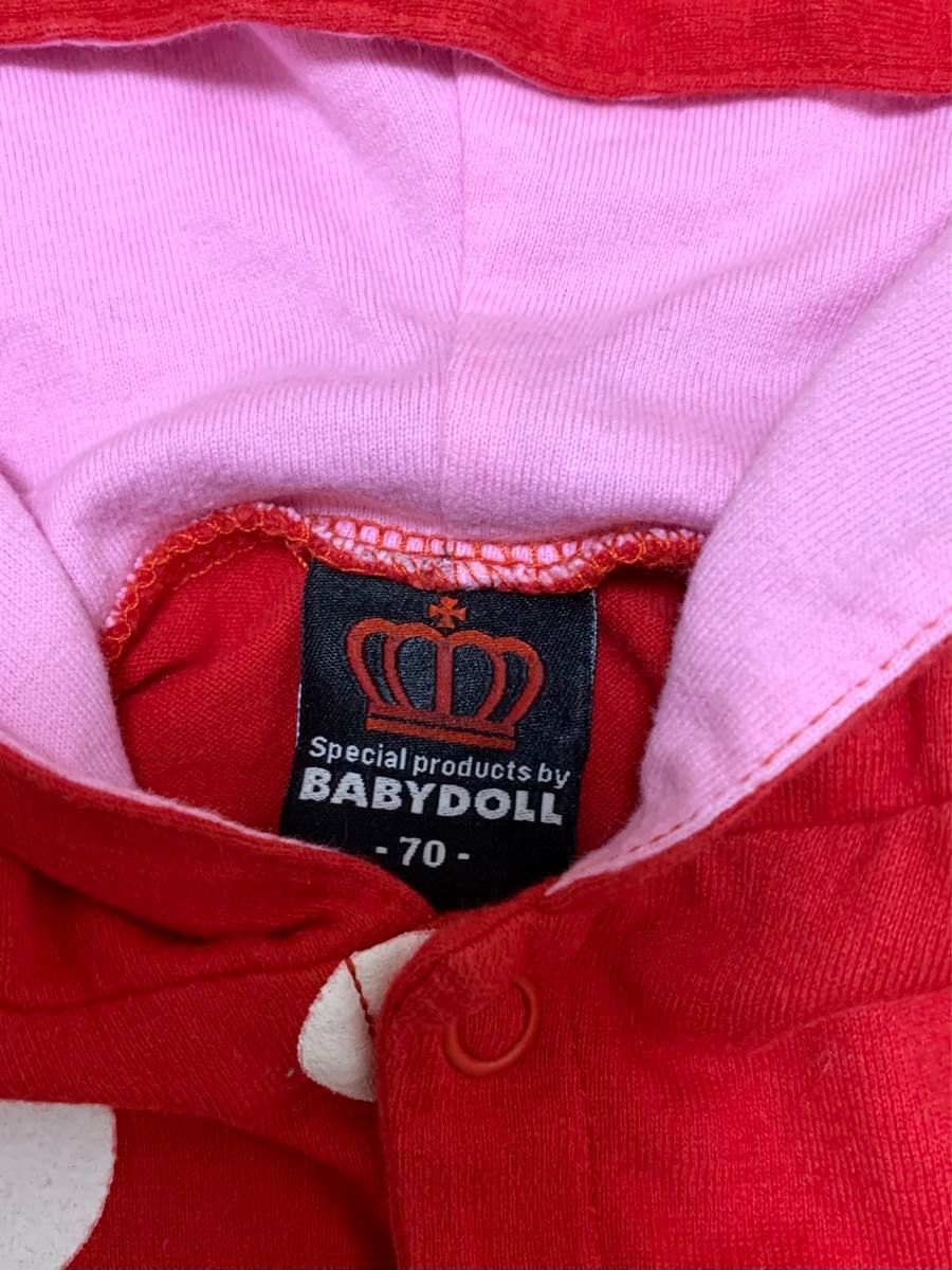 BABYDOLL ベビードール ミニー ロンパース 70cm 半袖 ディズニー 女の子