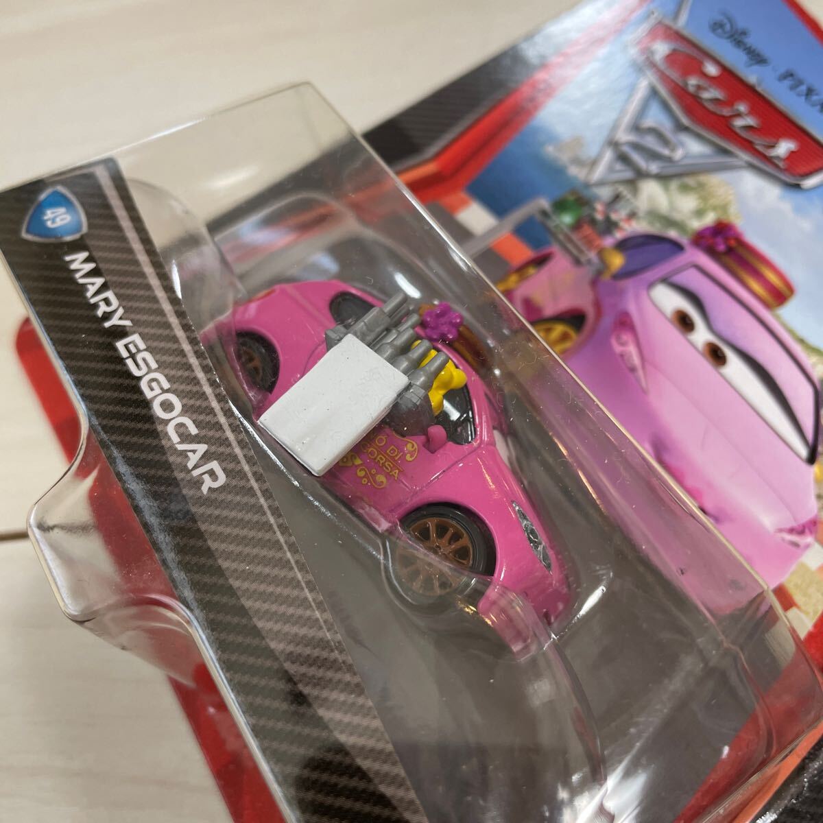 マテル カーズ MARY ESGOCAR マリー MATTEL CARS ミニカー キャラクターカー ペッパー 悪党集会 ウェイトレス ピンク_画像9