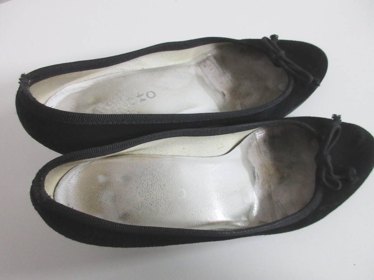 レペット repetto リボン付き パンプス バレエ 黒 ブラック 36 irmri 北6811_画像4