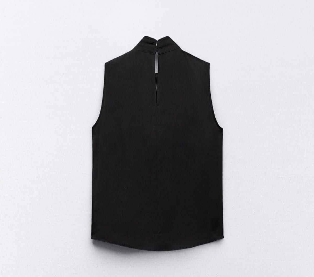 新品 ZARA リボンタイ ノースリーブ ブラウス シャツ フリル 新品 ZARA リボンタイ ノースリーブ ブラウス シャツ フリル