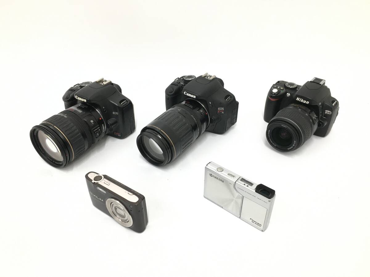 ☆ デジタルカメラ まとめ 1 ☆ Nikon D40 + Canon EOS Kiss X5 + CASIO EXLIM 他カメラ18台レンズ3本 ニコン キャノン カシオ_画像2
