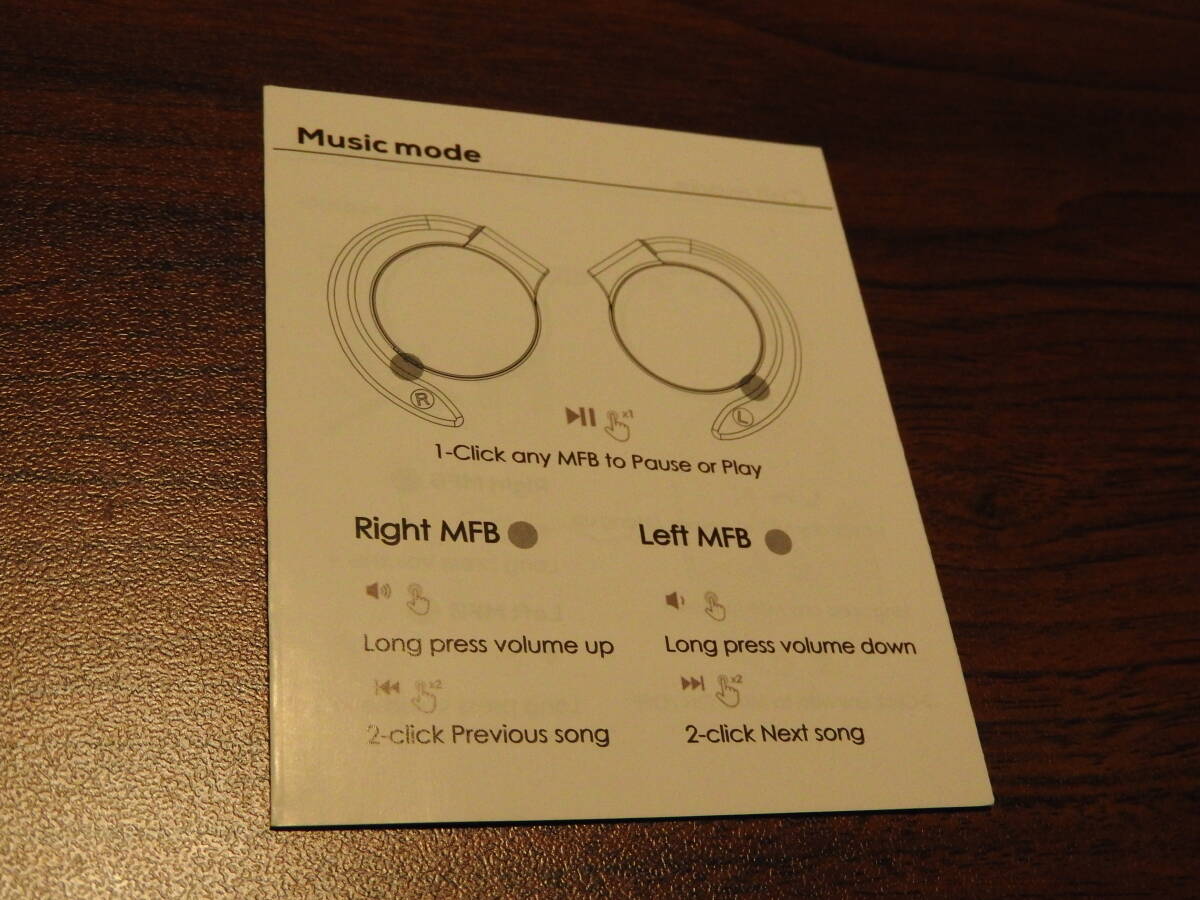 スピード配送　送料無料　耳掛け式イヤホン クリップヘッドホン Bluetooth5.3 軽量 無痛装着_画像4