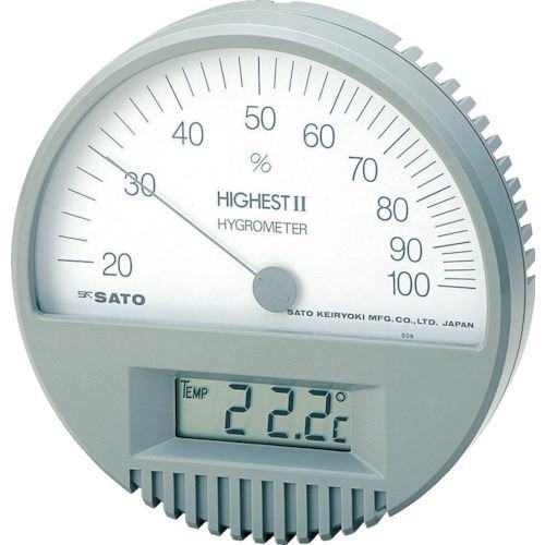 佐藤 湿度計 ハイエスト２型湿度計（温度計付） [754200]