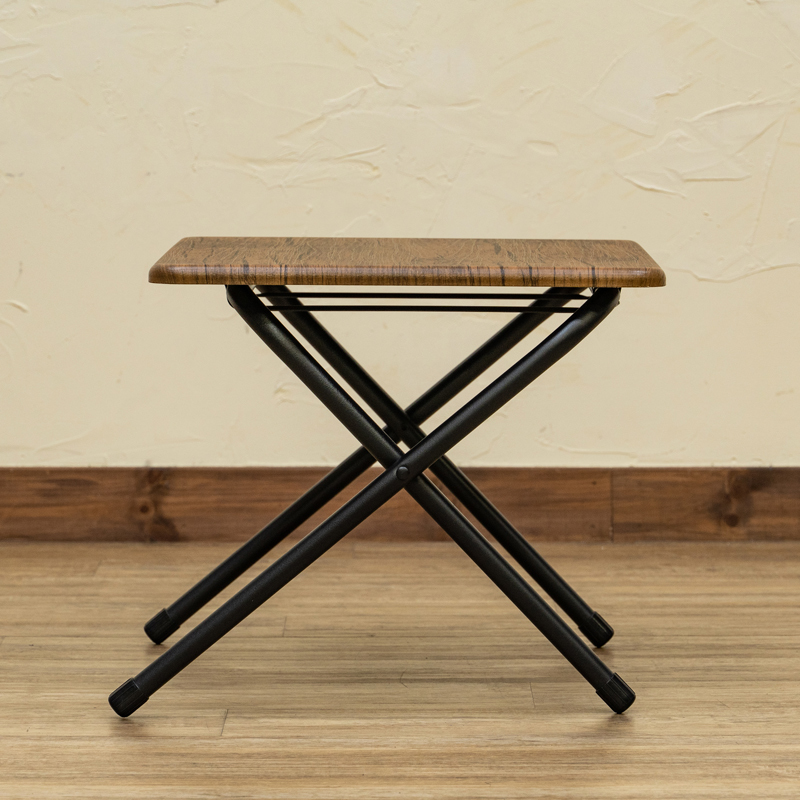 折りたたみテーブル 48cm×40cm コンパクト ミニデスク サイドテーブル 木製 UYS-03 ヴィンテージブラウン(VBR)