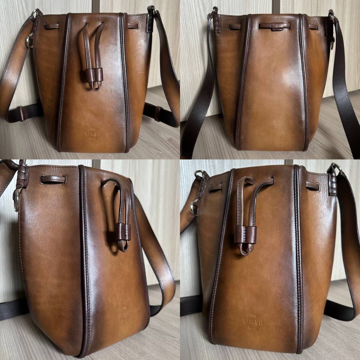 特注45万 Berluti Namsos Patine Leather Messenger Bag 特注45万 Berluti Namsos Patine Leather Messenger Bag