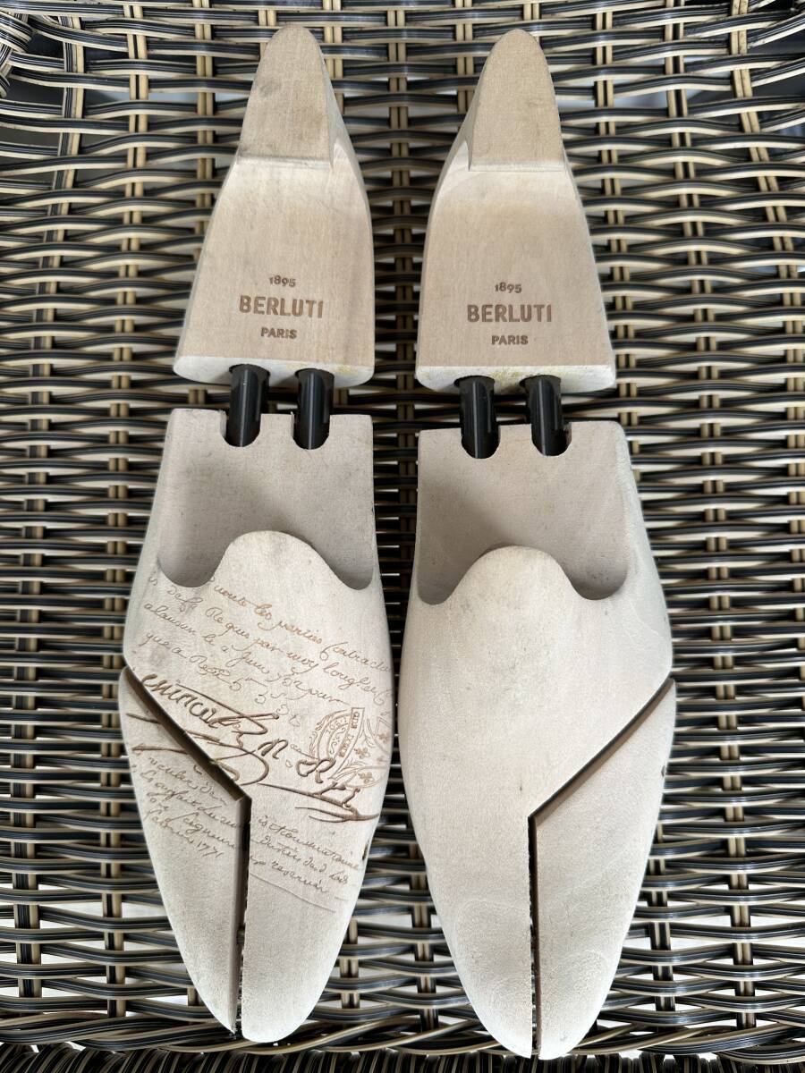 限定品 Berluti Scritto Pattern Shoe Tree ベルルッティ シューツリー スクリット刻印 特別仕様_画像1