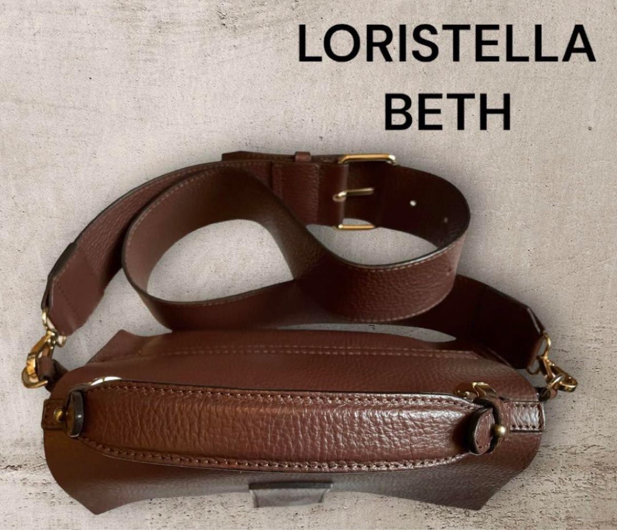 IENA 別注LORISTELLA BETH ショルダーブラウン　 ロリステッラ ハンドバッグ　2way