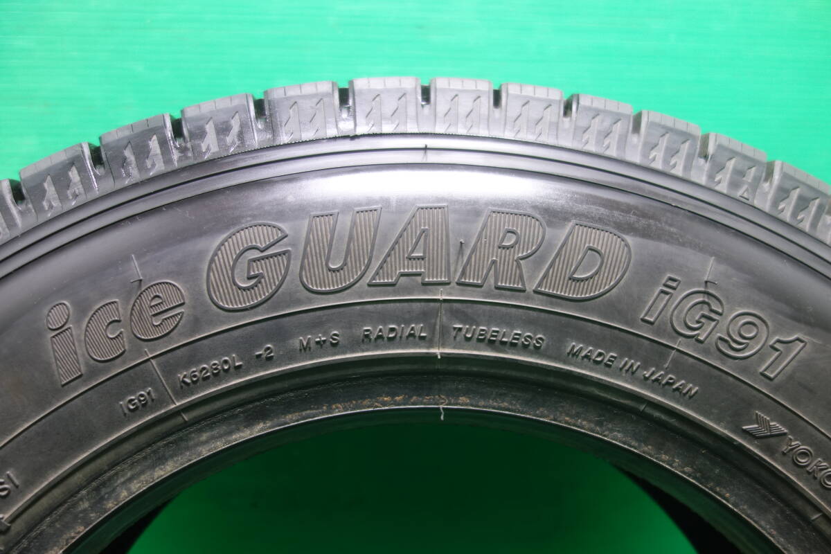 L1094-22 送料無料 195/70R15.5 109/107L スタッドレス LT 4本セット YOKOHAMA ice GUARD iG91 7分山 2022年製 ライトトラック_画像5