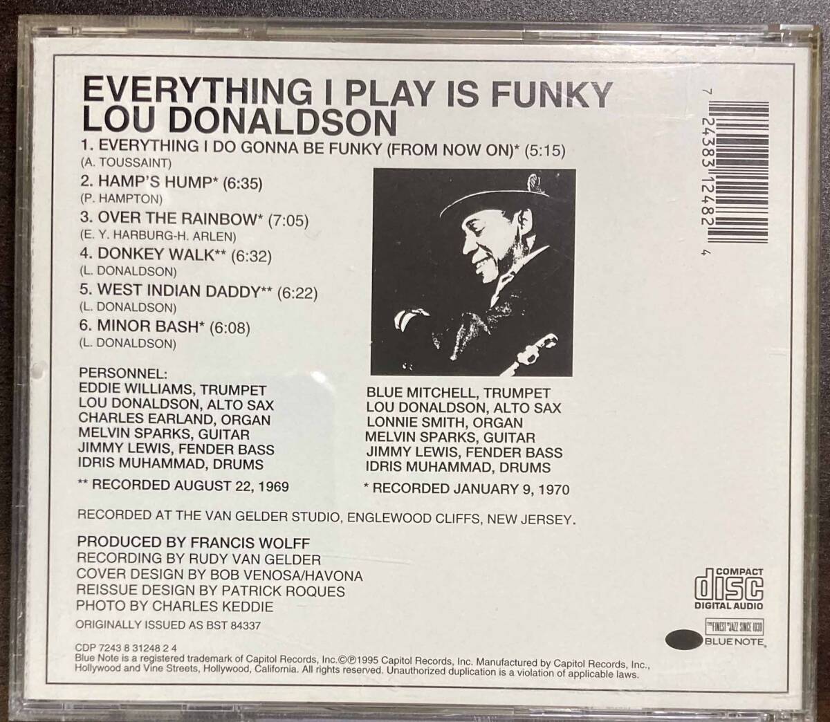 Lou Donaldson / Everything I Play Is Funky 中古CD 輸入盤 BLUE NOTEの画像3