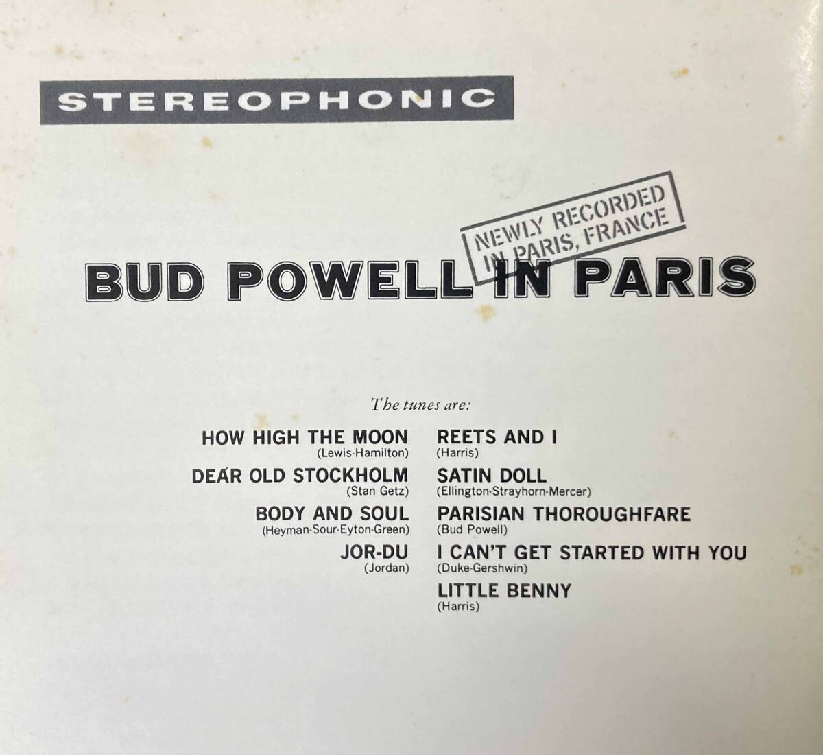 Bud Powell / Bud Powell in Paris 中古CD 国内盤 帯付きの画像5