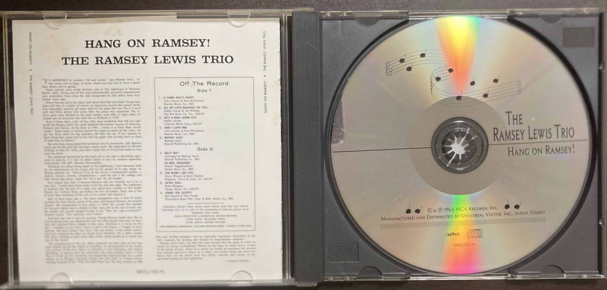 Ramsey Lewis Trio / Hang on Ramsey! 中古CD 国内盤 帯付き 20bitK2リマスタリング _画像4