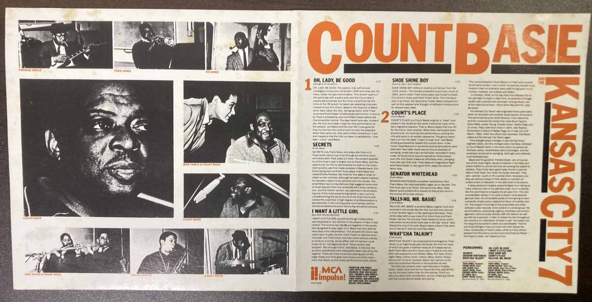 Count Basie / Count Basie & the Kansas City 7 中古CD　輸入盤_画像5