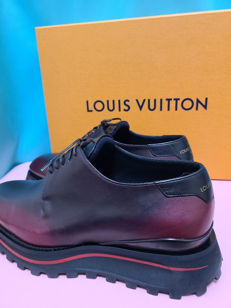 送料無料1円スタート 未使用 LOUIS VUITTON ルイヴィトン ダービーシューズ ゴンクールライン サイズ5 1/2 カラー:ボルドーブラウンの画像8