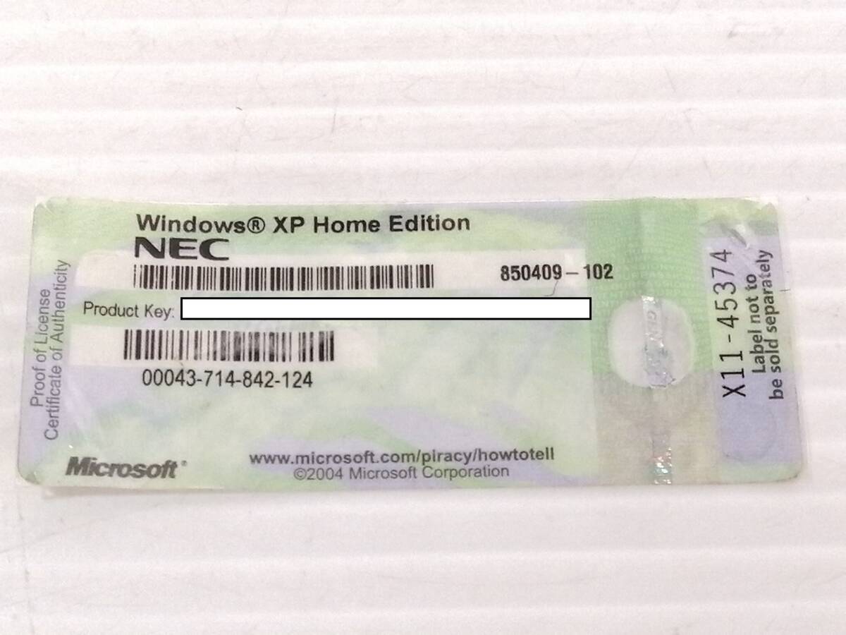 H421◇◆中古 Windows xp Home NEC プロダクトキー_画像1