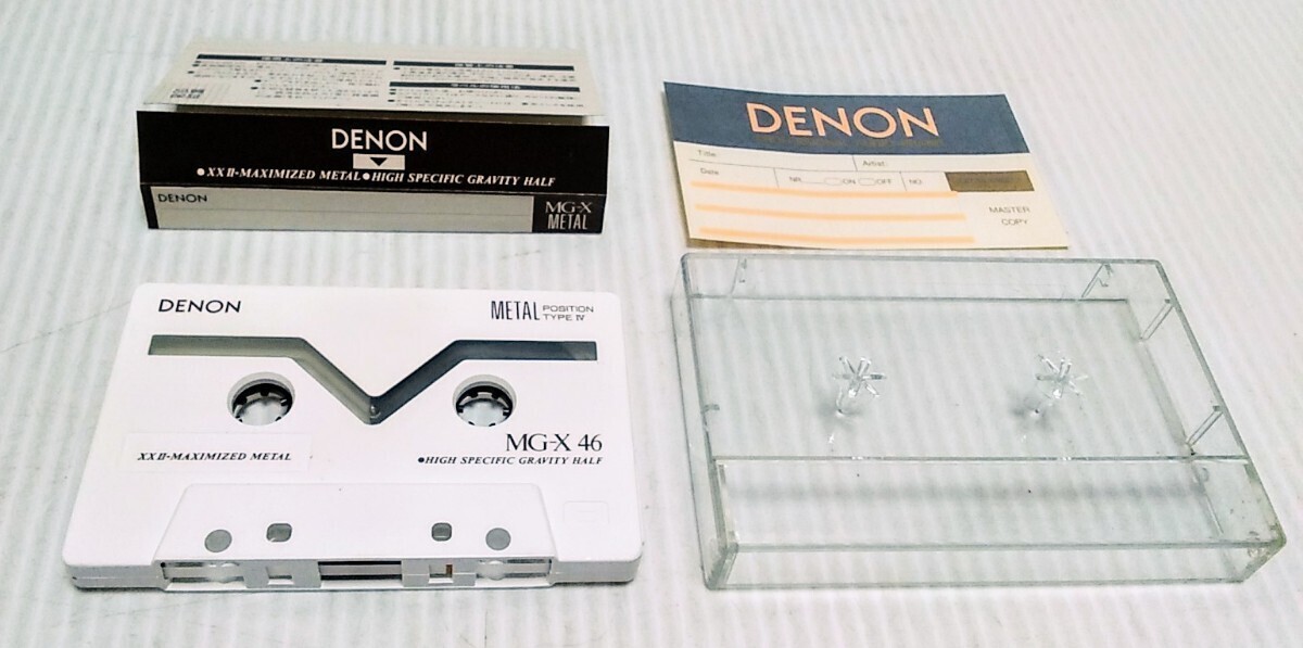 当時物 メタルカセットテープ DENON MG-X 46 メタルテープ カセットテープ 使用済み 中古の画像1