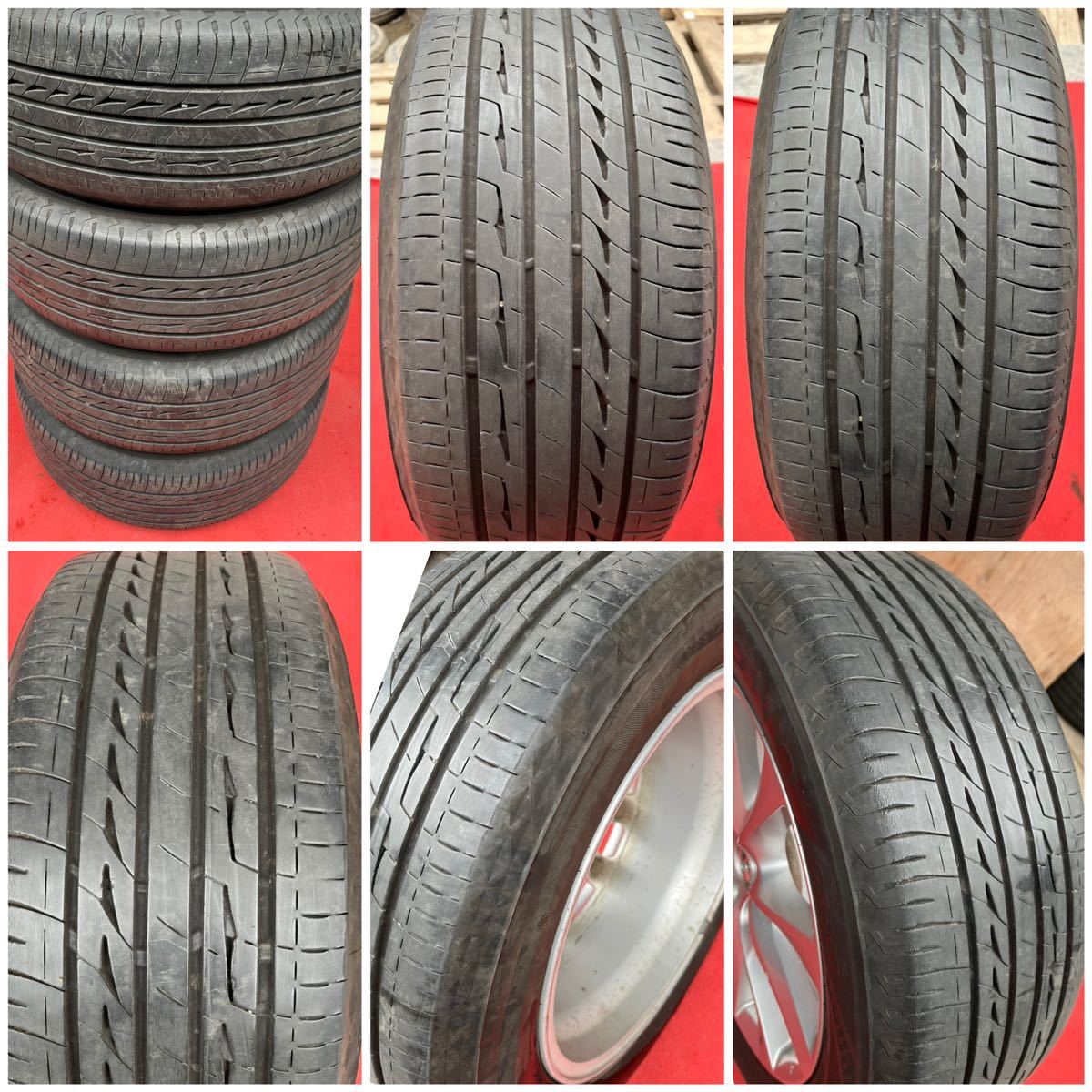 MAZDA アテンザ GJ 系 純正 5スポーク ホイール17インチ×7.5J 114.3 5穴 +50 BRIDGESTONE REGNO GR-X2 225/55R17ラジアル4本。_画像7