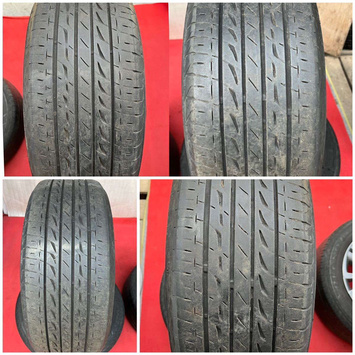 CITROENシトロエン C4 純正 16インチ×7J PCD108 4穴 +29 ハブ65 BRIDGESTONE REGNO GR-X1 205/55R16ラジアルタイヤ付き4本セット。_画像8