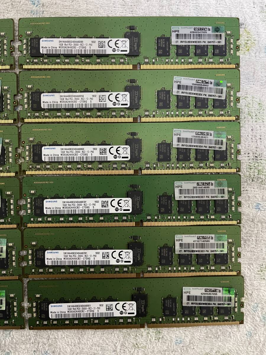 SAMSUNG 16GB 1Rx4 PC4-2666V-RC2-12-PAO Made in China M393A2K40CB2-CTD8Q S 12 шт. комплект итого 192GB