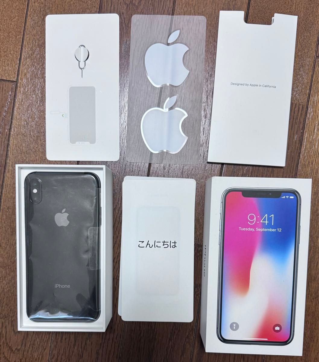 iPhone X 256GB SIMフリー版スペースグレイ 新品同様美品完全動作品 ※バッテリーのみ劣化しています