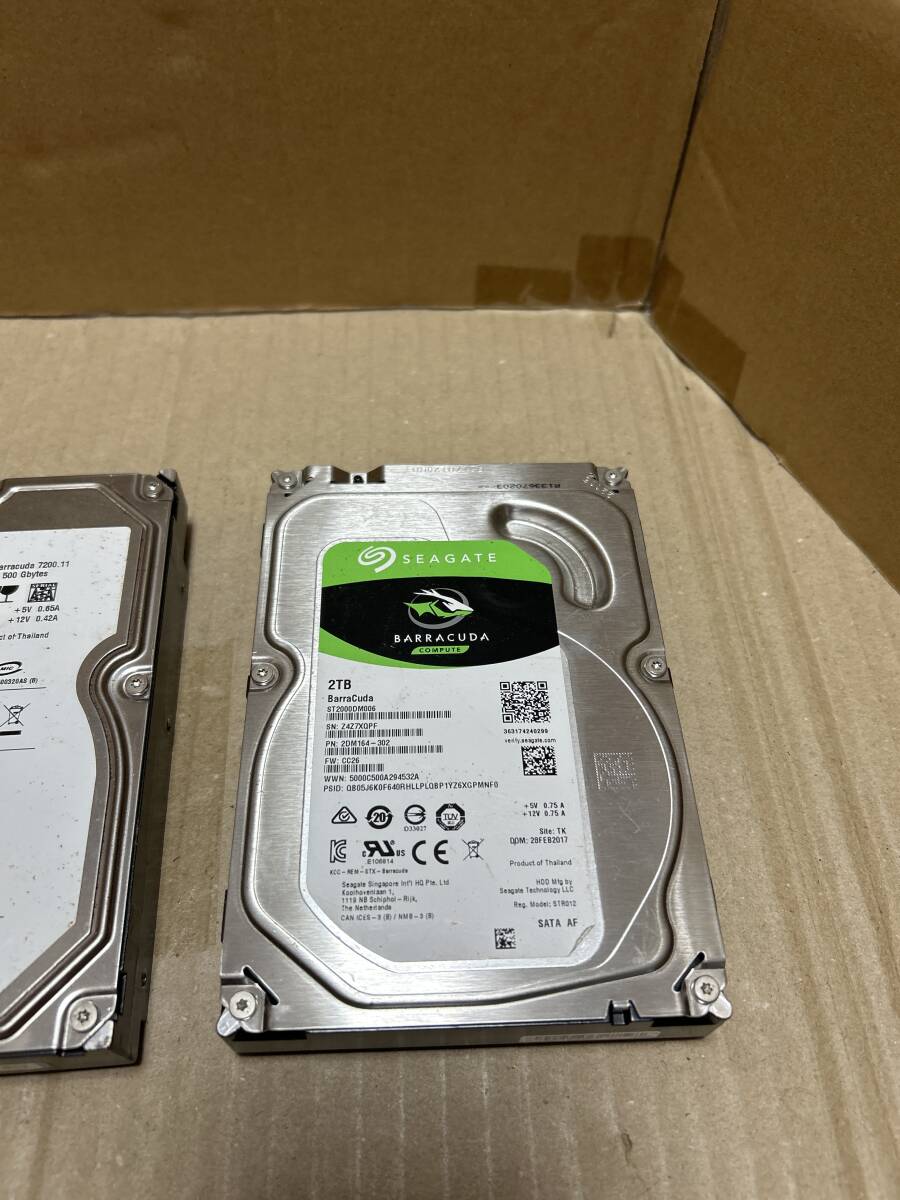 Seagate.ST3500620AS(2個)、SEAGATE.2TB.ST2000DM006、ハードディスク、説明にご覧ください