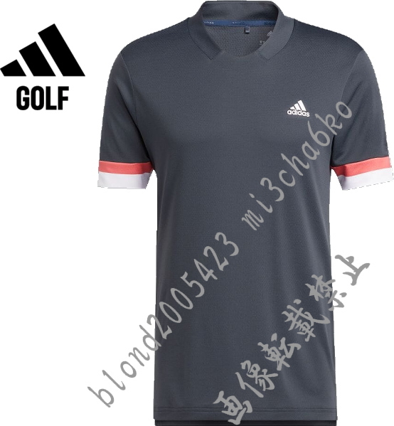 ■新品【adidas GOLF】アディダスゴルフ クール&ドライ HEAT RDY 高通気性素材 半袖シャツ■GR/L_画像2