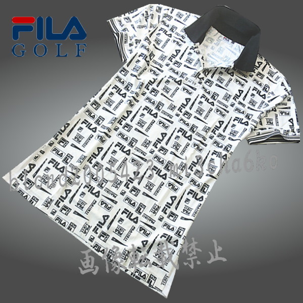 ■新品【FILA GOLF】フィラゴルフ COOL TOUCH接触冷感 吸汗速乾 全面ロゴ 半袖ポロシャツ■WH/L_画像2