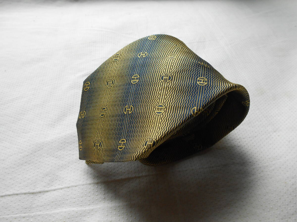 E29 beautiful goods Celine total pattern stripe pattern Mark attaching thick necktie 