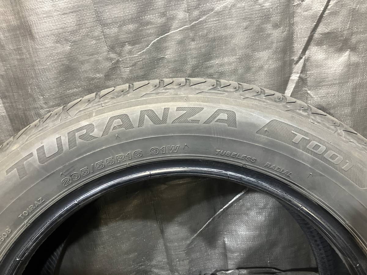 ブリヂストン 205/55R16 TURANZA T001 4本セット 中古タイヤ 2020年製 205/55-16 オーリス カローラスポーツ ノアハイブリッド_画像7