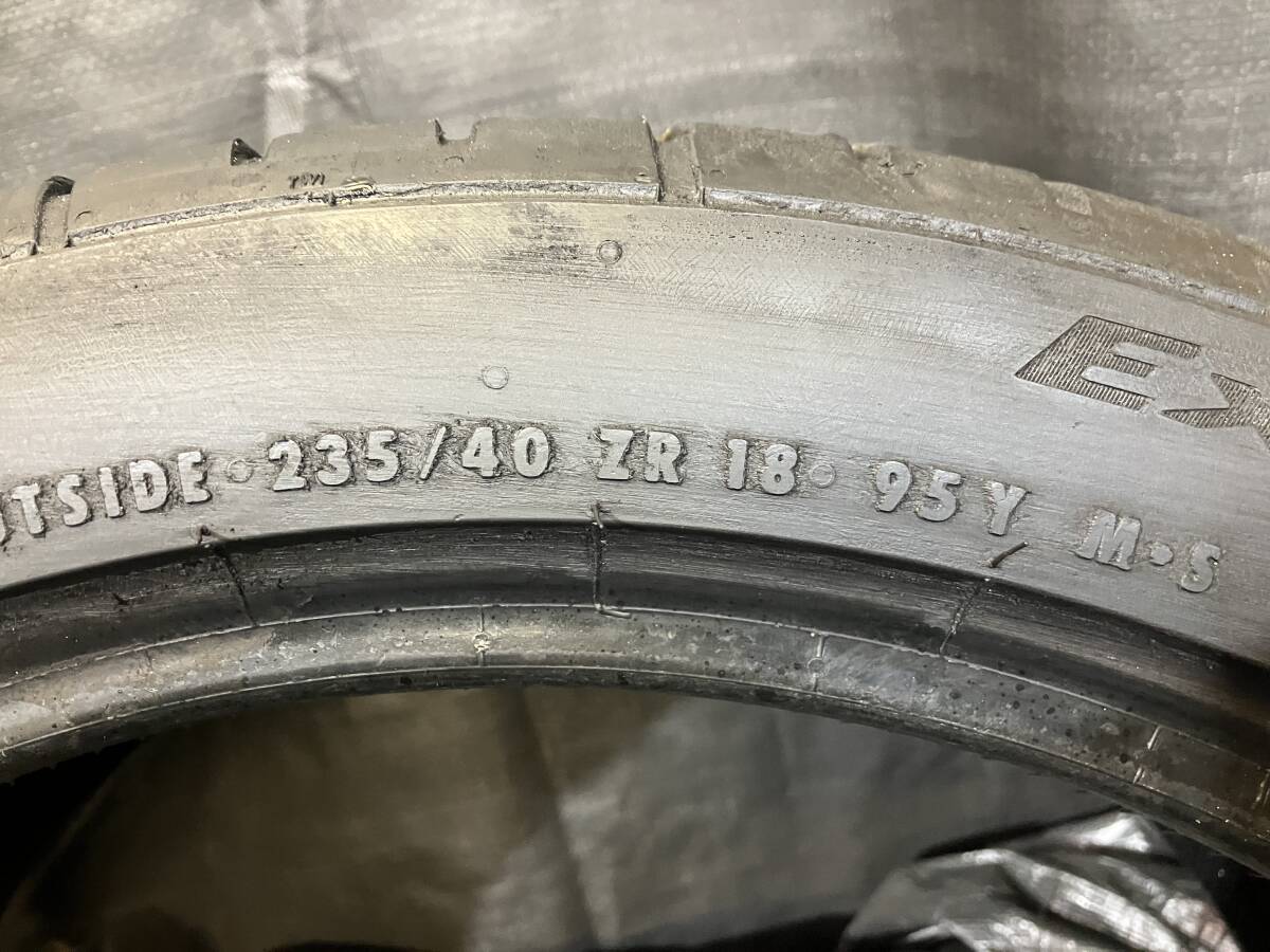 バリ溝 コンチネンタル 235/40R18 DWS06 4本セット 中古タイヤ 2020年製 235/40-18 シビック Aクラス CLA Eクラス S60 V60 など_画像10