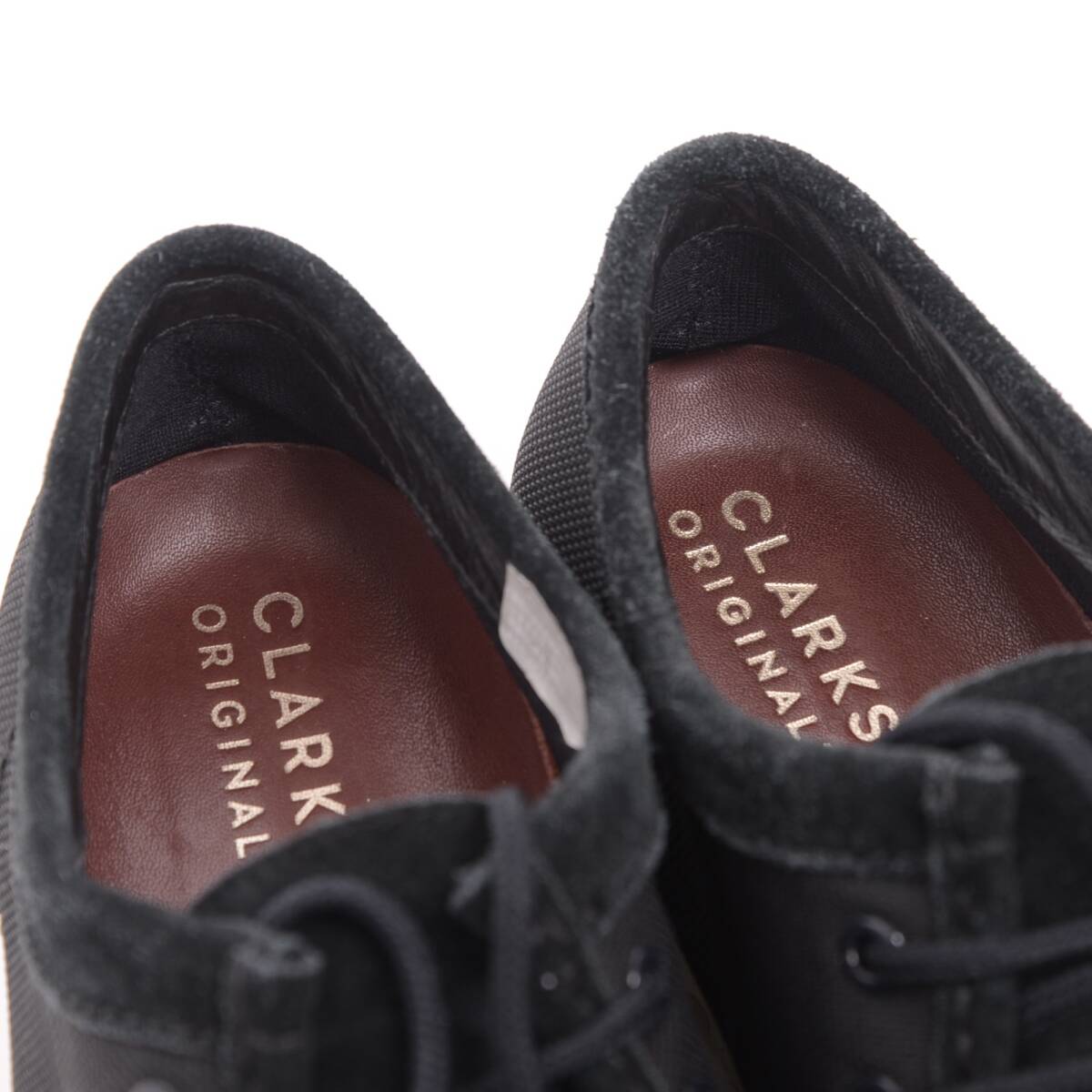 【大きいサイズ 28.5cm】【箱付き良品】クラークス ワラビー ゴアテックス UK10.5 黒 キャンバス スエード Clarks wallabee GTX GORE -TEX