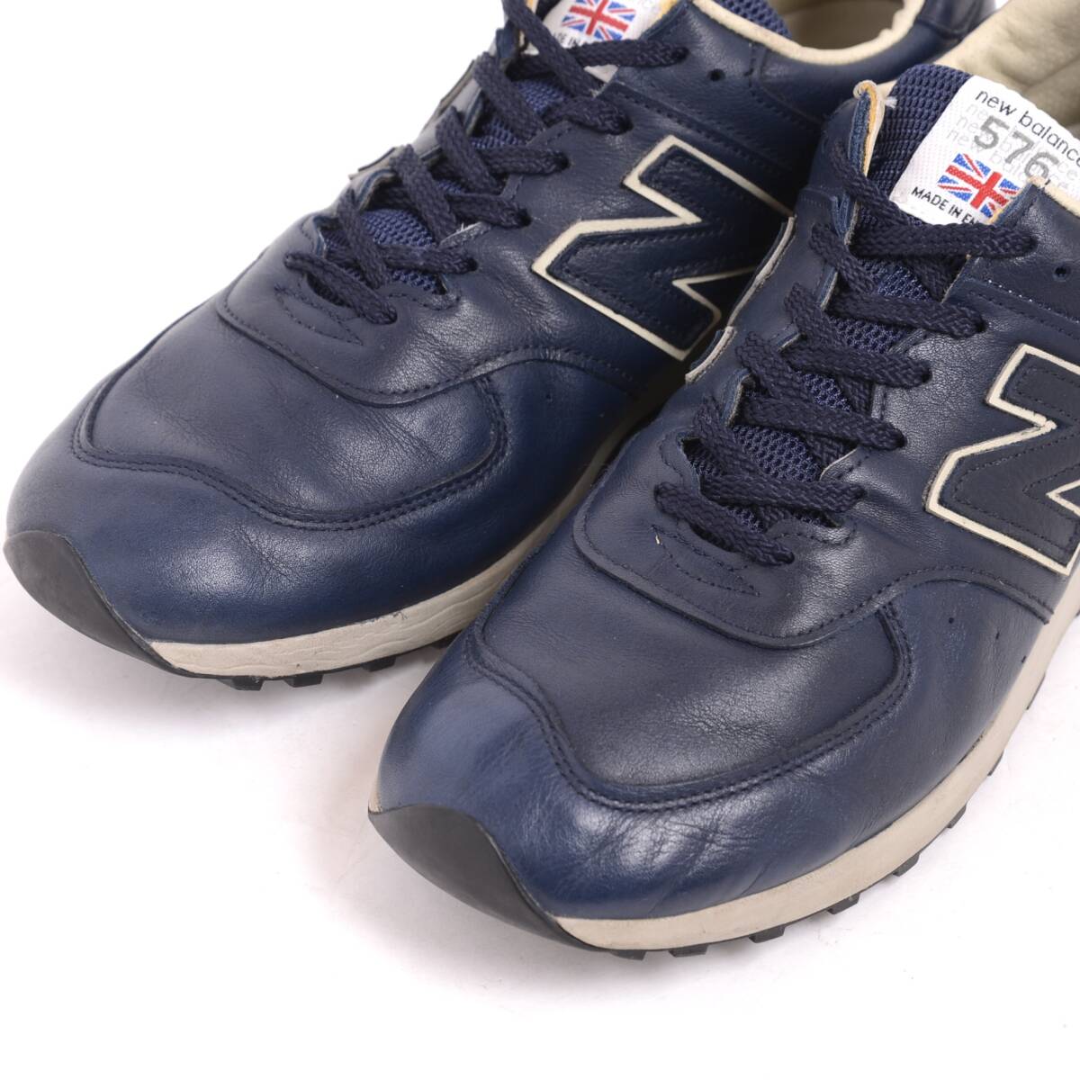 【US12 30cm 大きいサイズ】イングランド製 ニューバランス M576CNN オールレザー ブルー New Balance 英国製_画像2