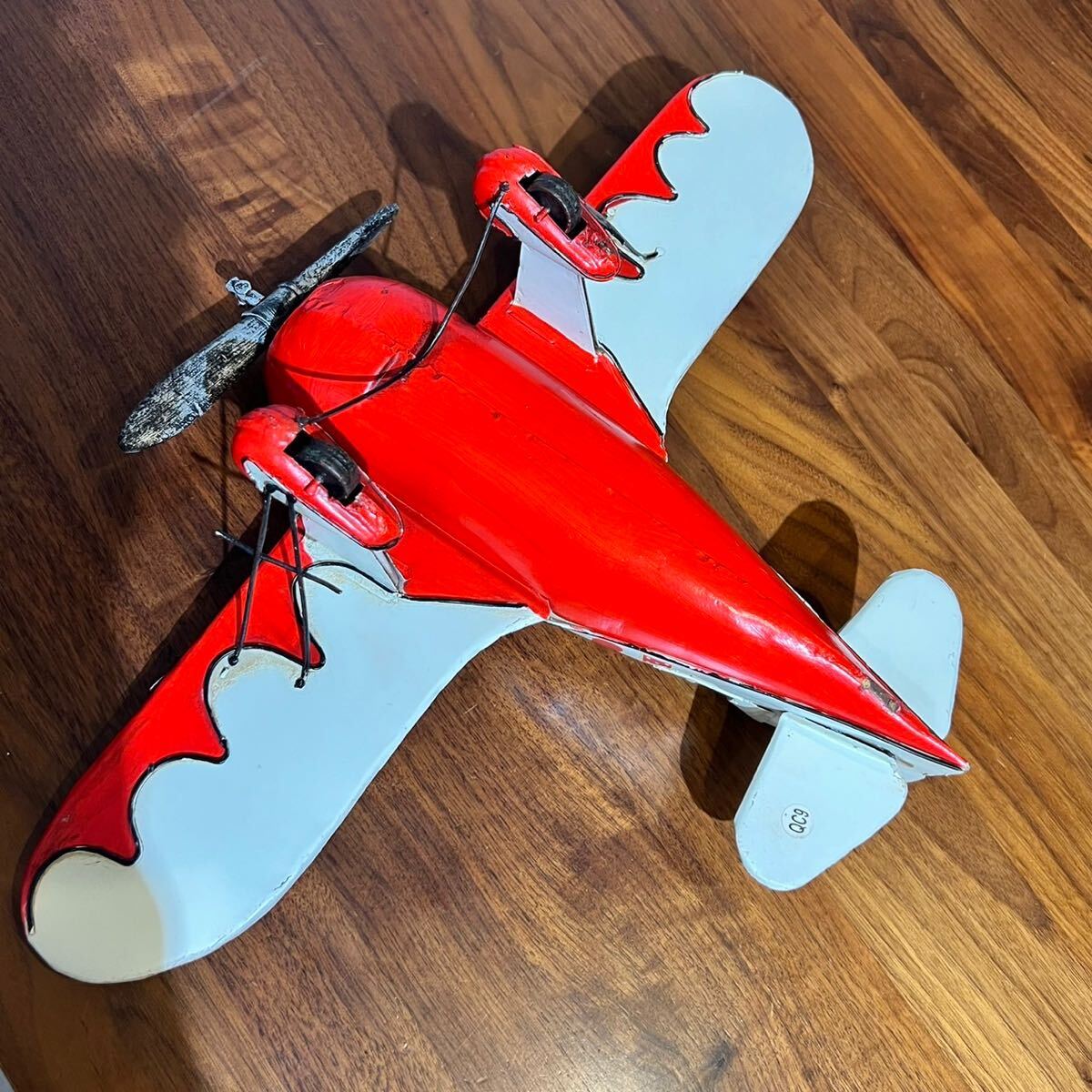 【即決】ジービーレーサー ブリキ レース用飛行機模型 Gee Bee Racer NR2101 全長約32cm 幅43.5cm 高さ約15cm 完成品