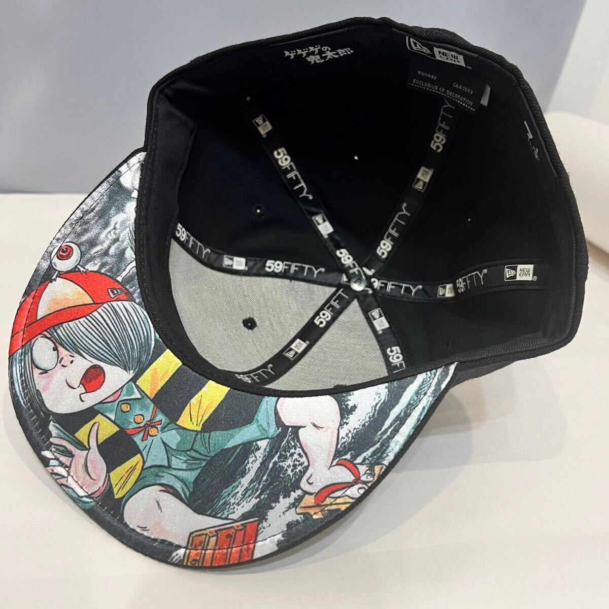 【即決】レア 即完売 限定 ゲゲゲの鬼太郎 妖怪 水木しげる コラボ キャップ newera ニューエラ 59.6cm 帽子 gegegenokitaro_画像5