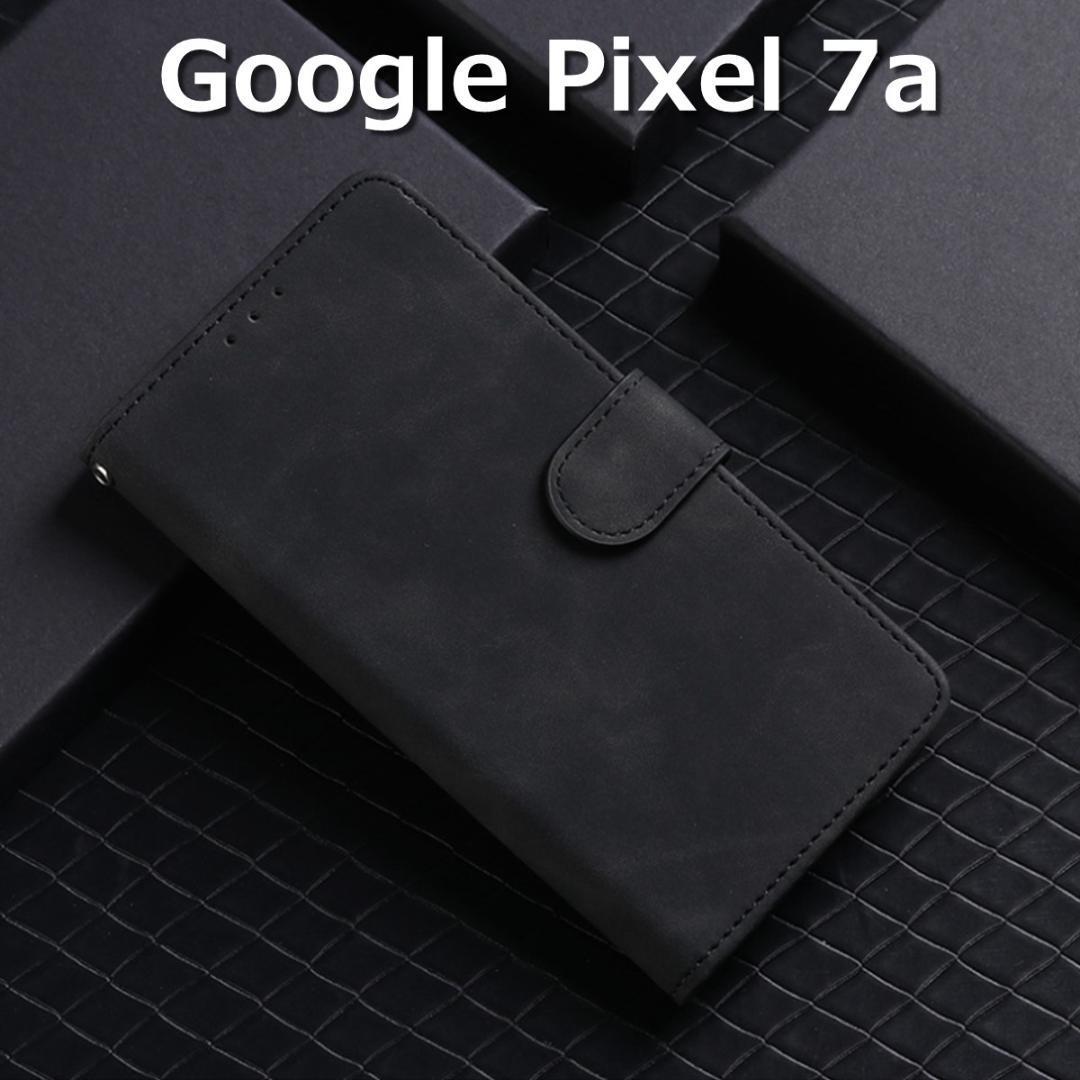 Google Pixel7a ケース 手帳 ブラックの画像1