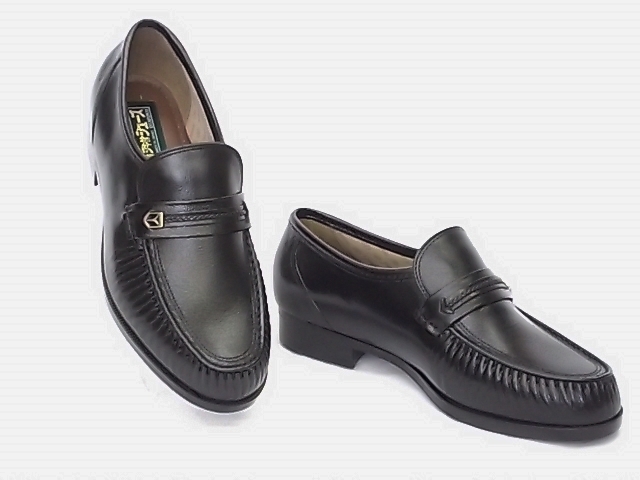 お多福 GR 110 25.0cm 黒 紳士靴磁気付シューズ 幅広（4E）