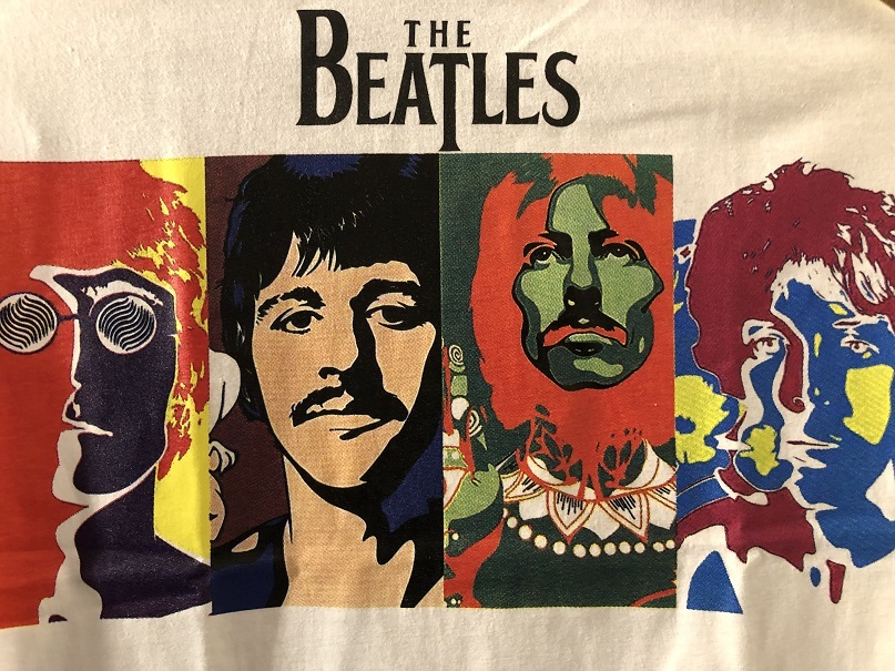 新品●ビートルズ　サイケデリック　プリントTシャツ［L］●ジョン・レノン/ポール・マッカートニー/ロックバンド/BEATLES_画像2