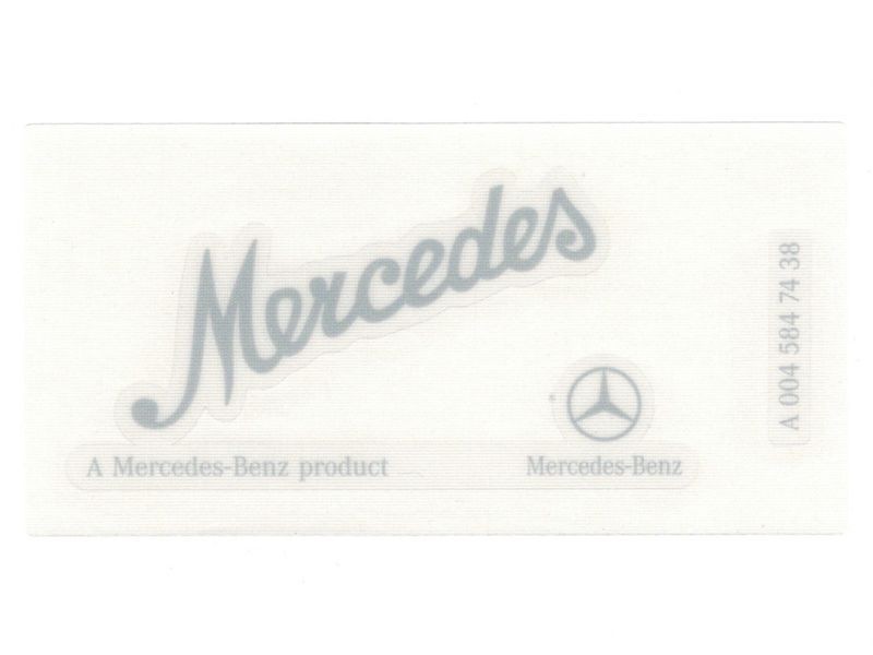 Mercedes-Benz 純正 部品 プロダクト・ステッカー(Mercedes) 米国仕様 北米仕様 メルセデス・ベンツ コーション ラベルの画像1