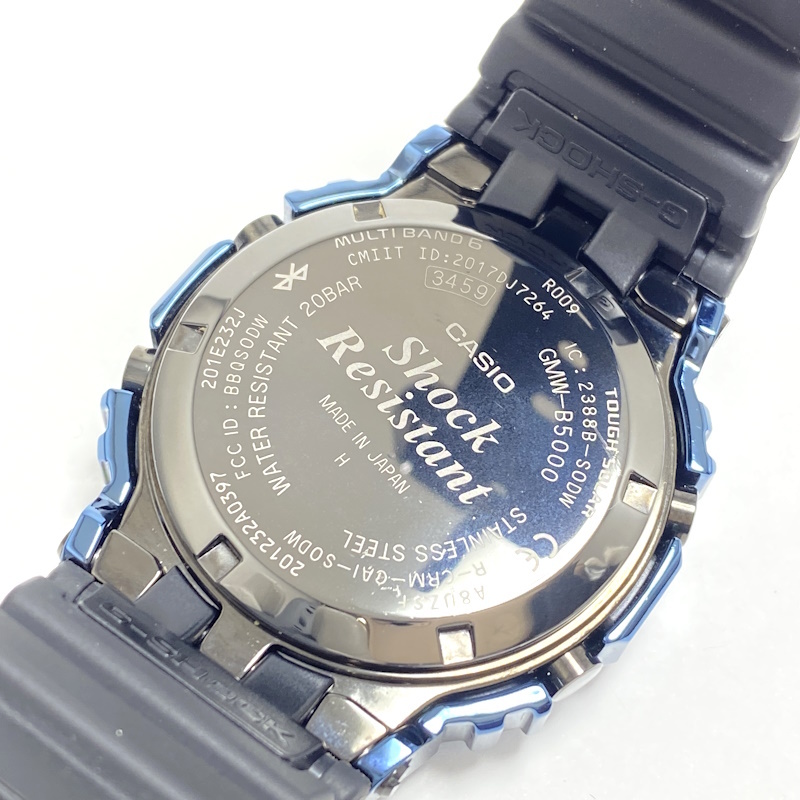 カシオ G-SHOCK フルメタル GMW-B5000G-2JF Buletooth モバイルリンク ソーラー電波 腕時計 ラバーベルト【中古】【美品】_画像5