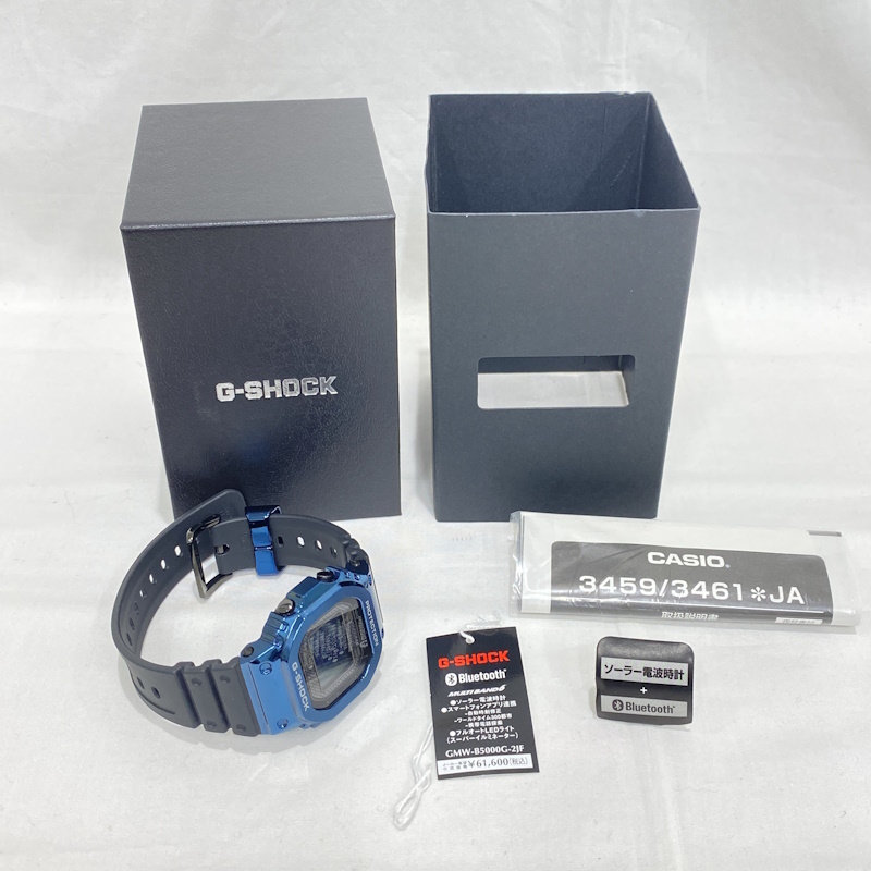 カシオ G-SHOCK フルメタル GMW-B5000G-2JF Buletooth モバイルリンク ソーラー電波 腕時計 ラバーベルト【中古】【美品】_画像8