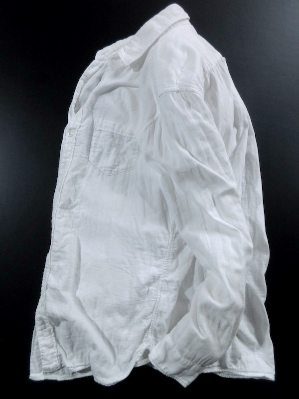 【Ron Herman California ロンハーマン】ワンランク上のサーフスタイル◎ ガーゼコットン ホワイトシャツ!! （luxury japanese shirt）_画像5