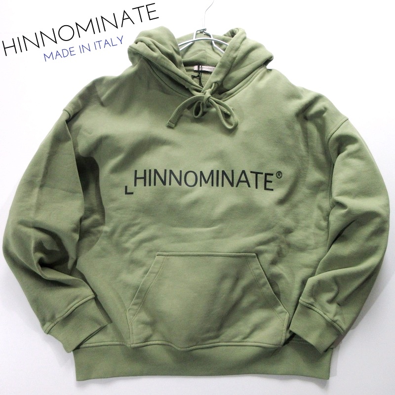 【HINNOMINATE / イタリア】日本未入荷レアブランド 37400円 ロゴ スウェットパーカー オーバーサイズ オリーブ!! （oversize hoodie） _画像1