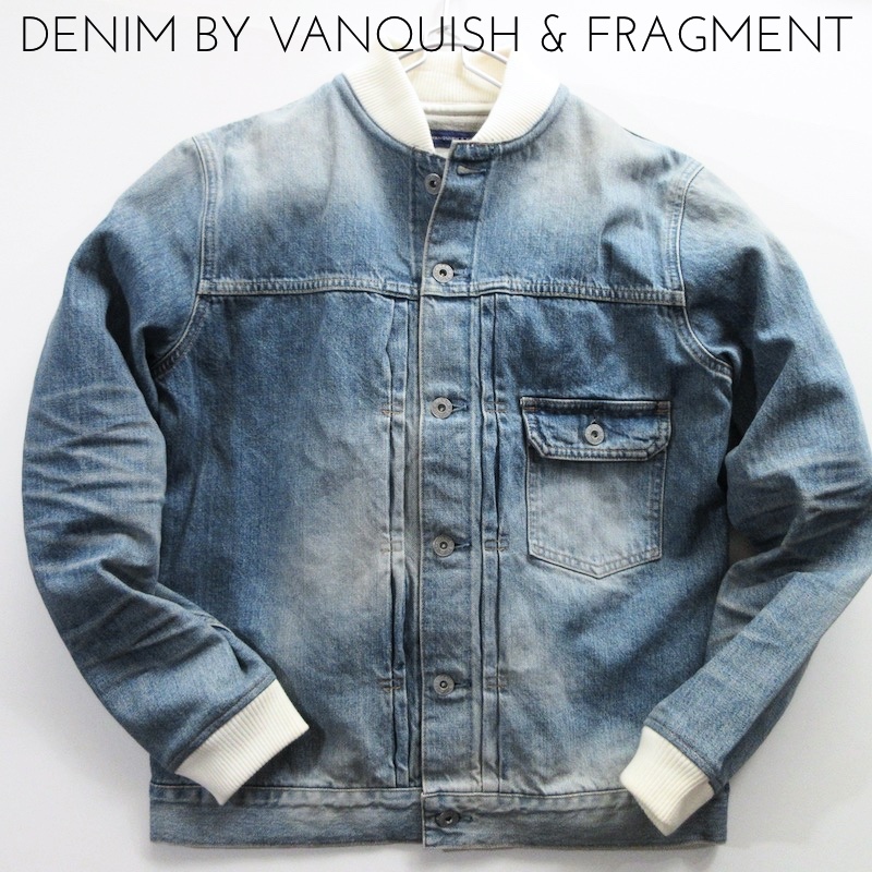 【DENIM BY VANQUISH & FRAGMENT / フラグメント 藤原ヒロシ】限定 デニムジャケット Lサイズ!! （別注 ジージャン ブルゾン）_画像1