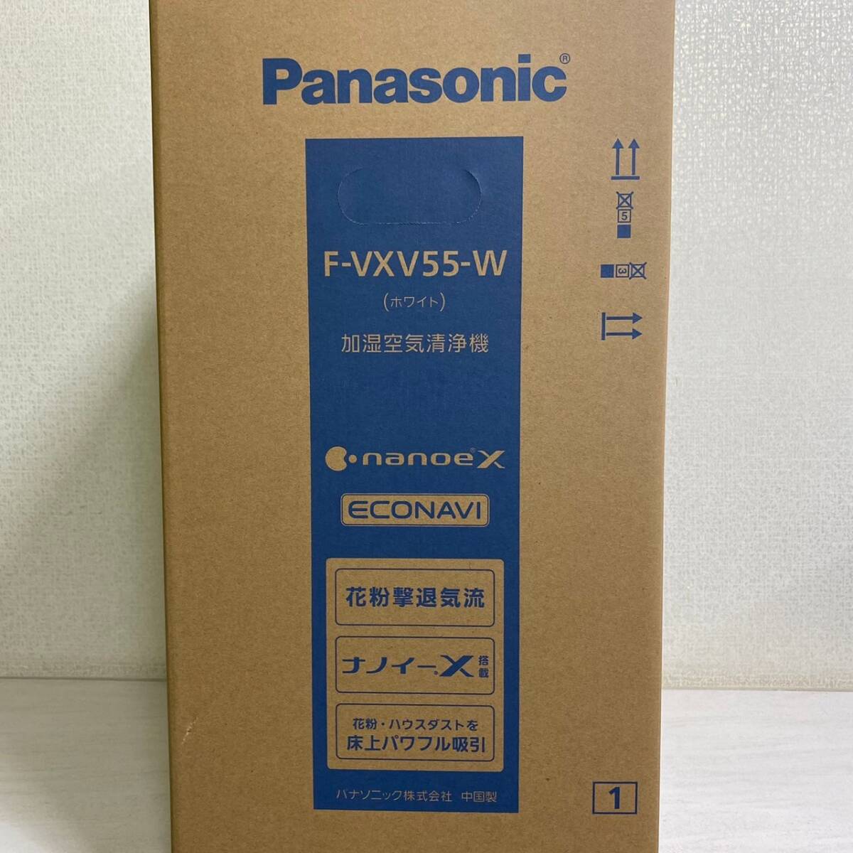 【IK-27126】1円～ 加湿空気清浄機 Panasonic F-VXV55 ナノイーX ナノイー パナソニック ～25畳 花粉 空気清浄機 内部確認の為開封 未使用_画像3